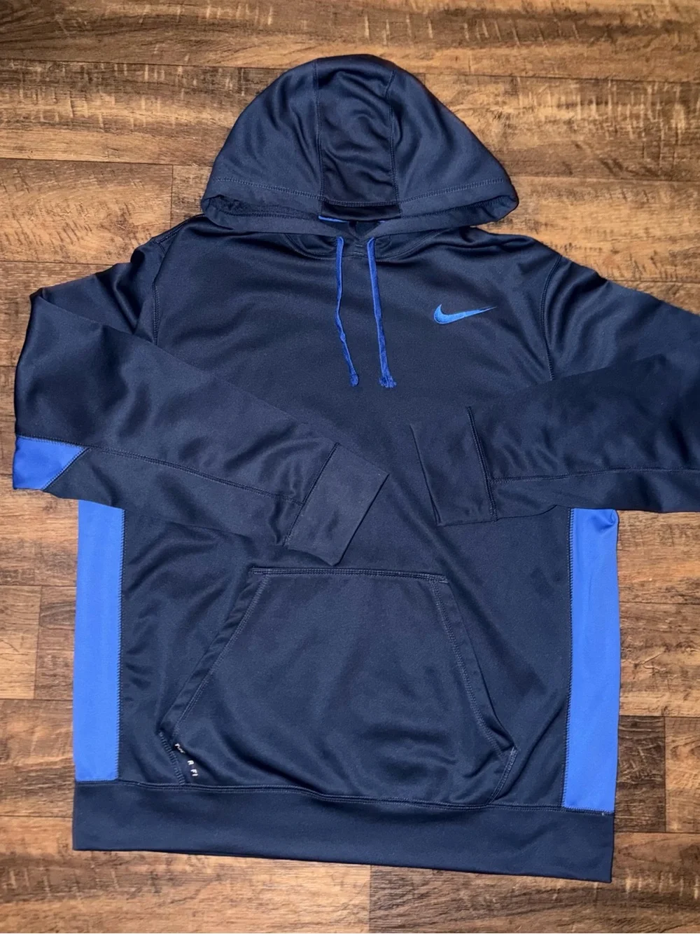 Nike Navy and Royal Blue Pullover Hoodie